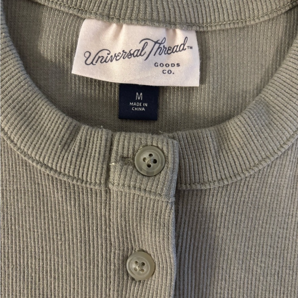 Universal Thread Kids Button-Front Tee — Black an… - image 2